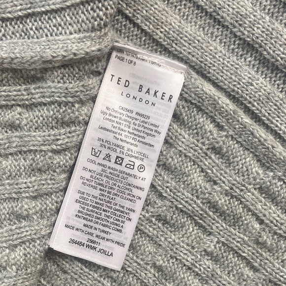 NWOT Ted Baker Joilla Wool Cashmere Blend Sweater - Picture 8 of 14